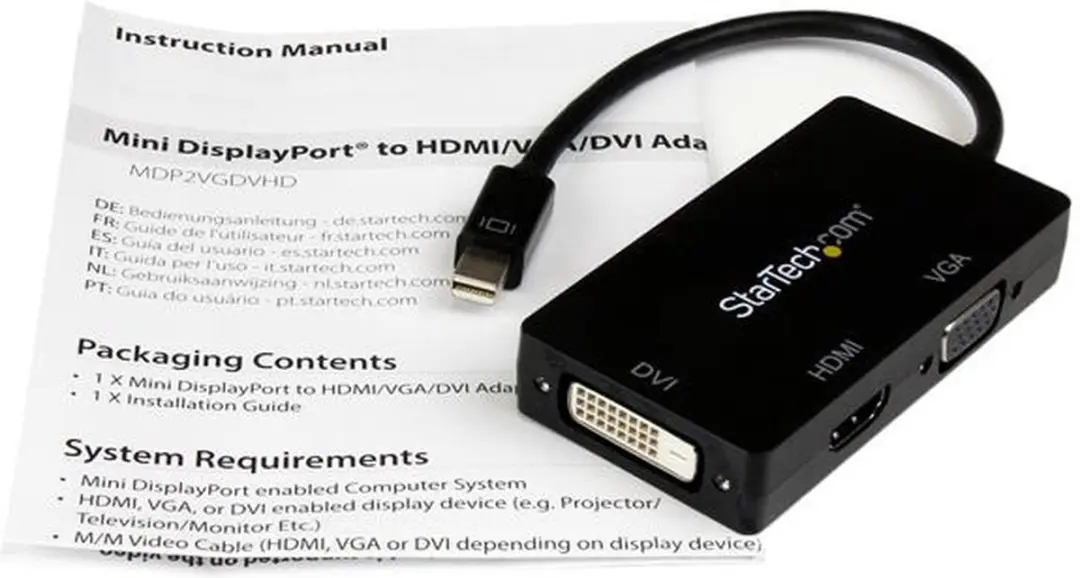 Startech MDP2VGDVHD HDMI-adapter - 150cm - Zwart - afbeelding 6 van 6