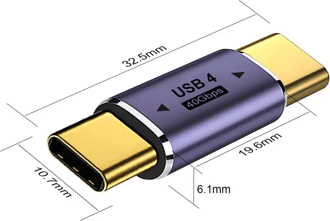 NÖRDIC USB4-306 USB-C Adapter - 8K60Hz 40Gb/s PD 100W - Paars
