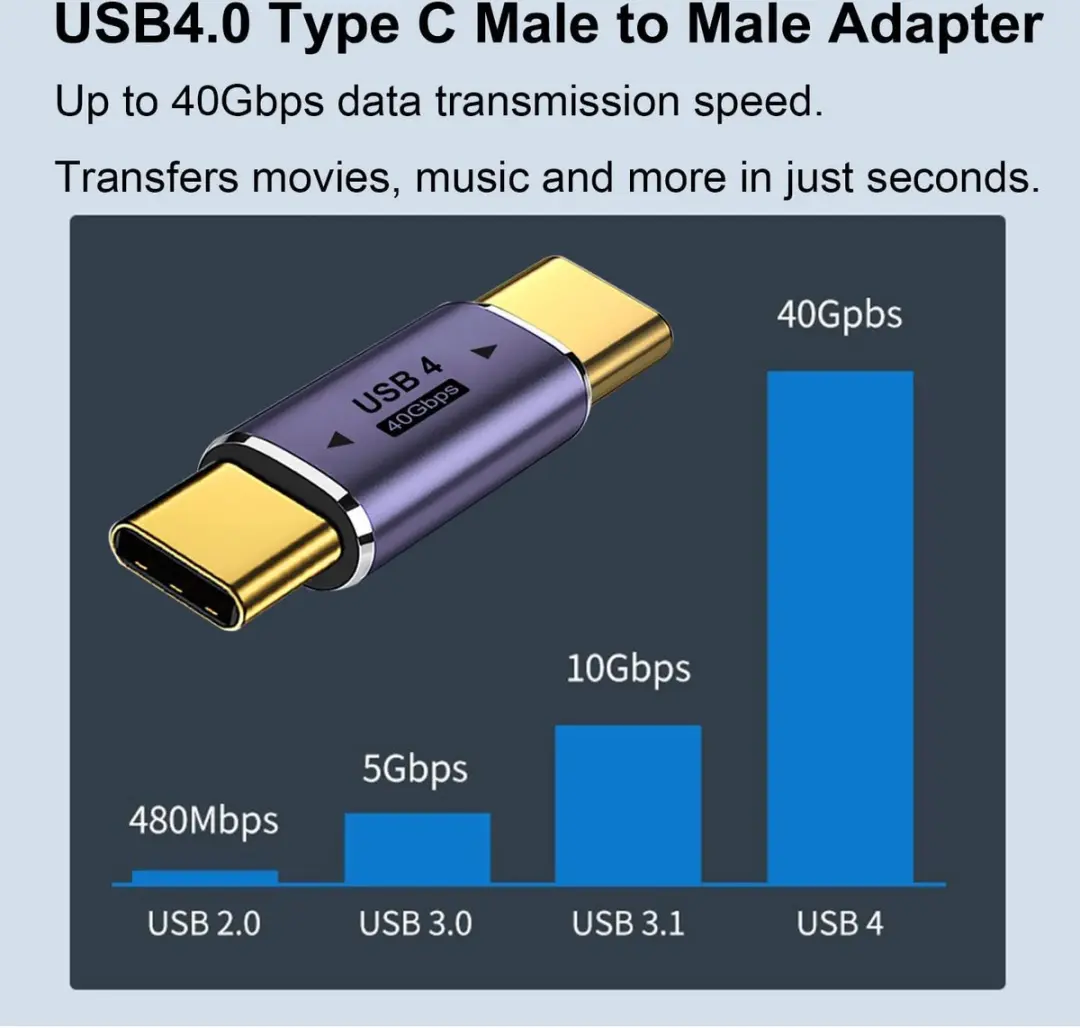 NÖRDIC USB4-306 USB-C Adapter - 8K60Hz 40Gb/s PD 100W - Paars