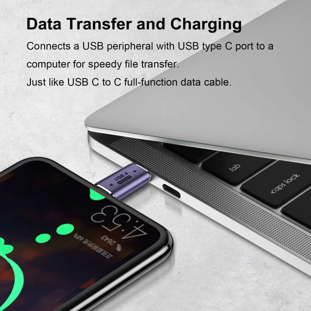 NÖRDIC USB4-306 USB-C Adapter - 8K60Hz 40Gb/s PD 100W - Paars