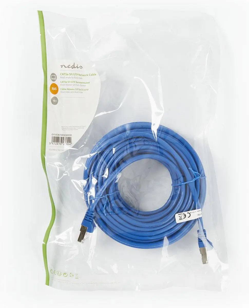 Nedis CAT5e Netwerkkabel CCGP85121BU150 - 15m - Blauw