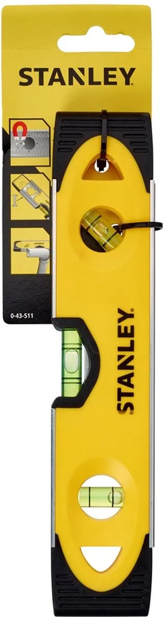 Stanley Waterpas Torpedo 250mm Alu Magnetisch - 3L
