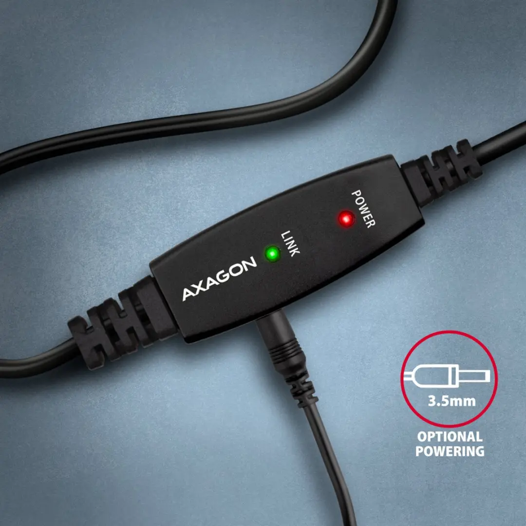 Axagon ADR-220B USB 2.0 Kabel 10m - Zwart