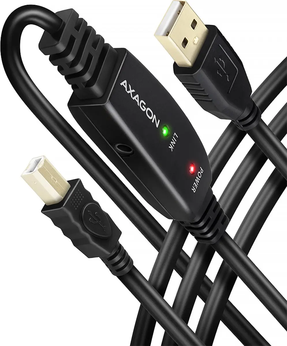 Axagon ADR-220B USB 2.0 Kabel 10m - Zwart