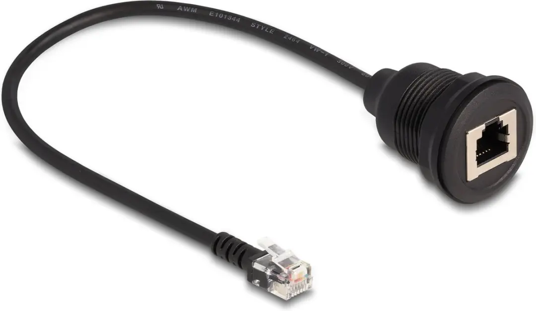 Delock RJ12 Kabel 30cm - Zwart