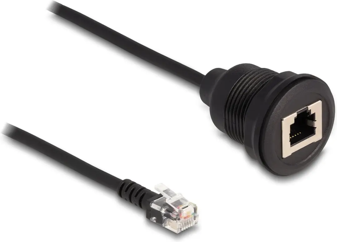 Delock Cable RJ12 plug to RJ12 jack for installation 30 cm black