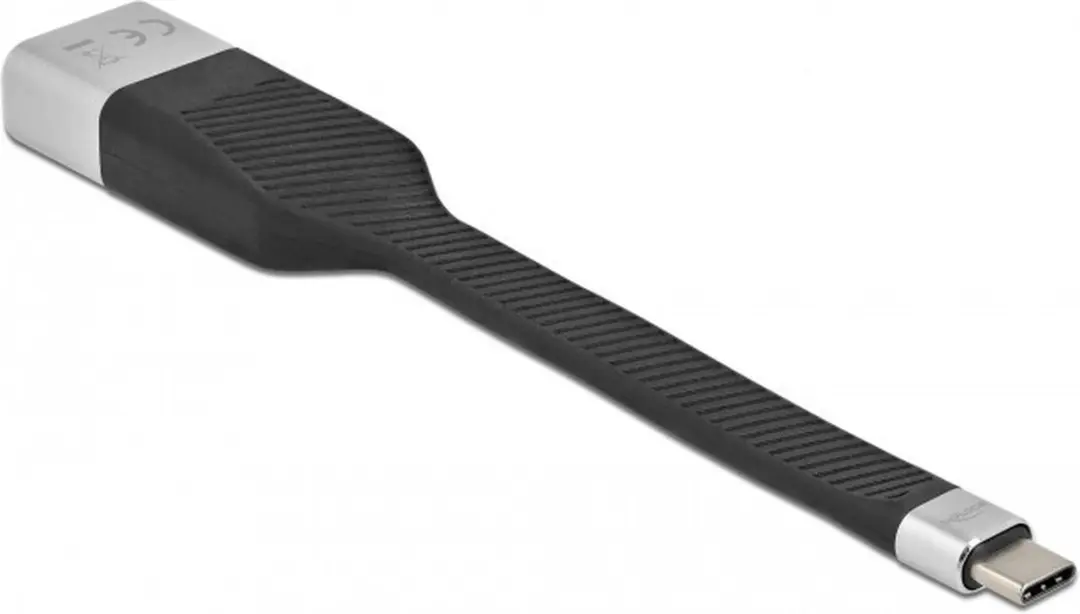 Delock USB Type-C naar Gigabit LAN Kabel 15cm - Zwart