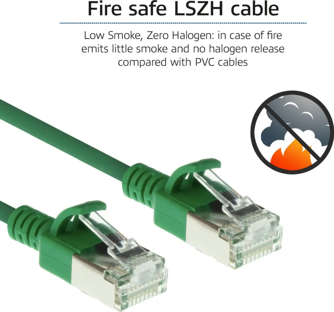 ACT DC7703 Groene LSZH U/FTP CAT6A Patchkabel 3m - Snagless