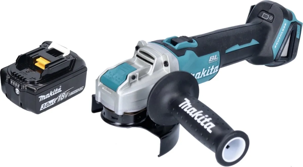 Makita DGA 521 Accu Haakse Slijper 18V 125mm X-LOCK - 3,0Ah