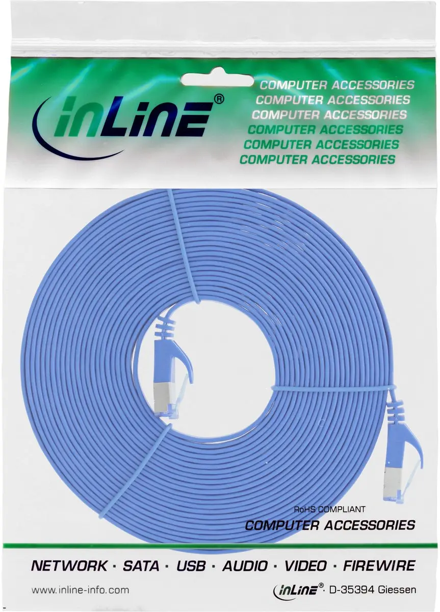 InLine Patchkabel U/FTP Cat.6A 7m - Blauw