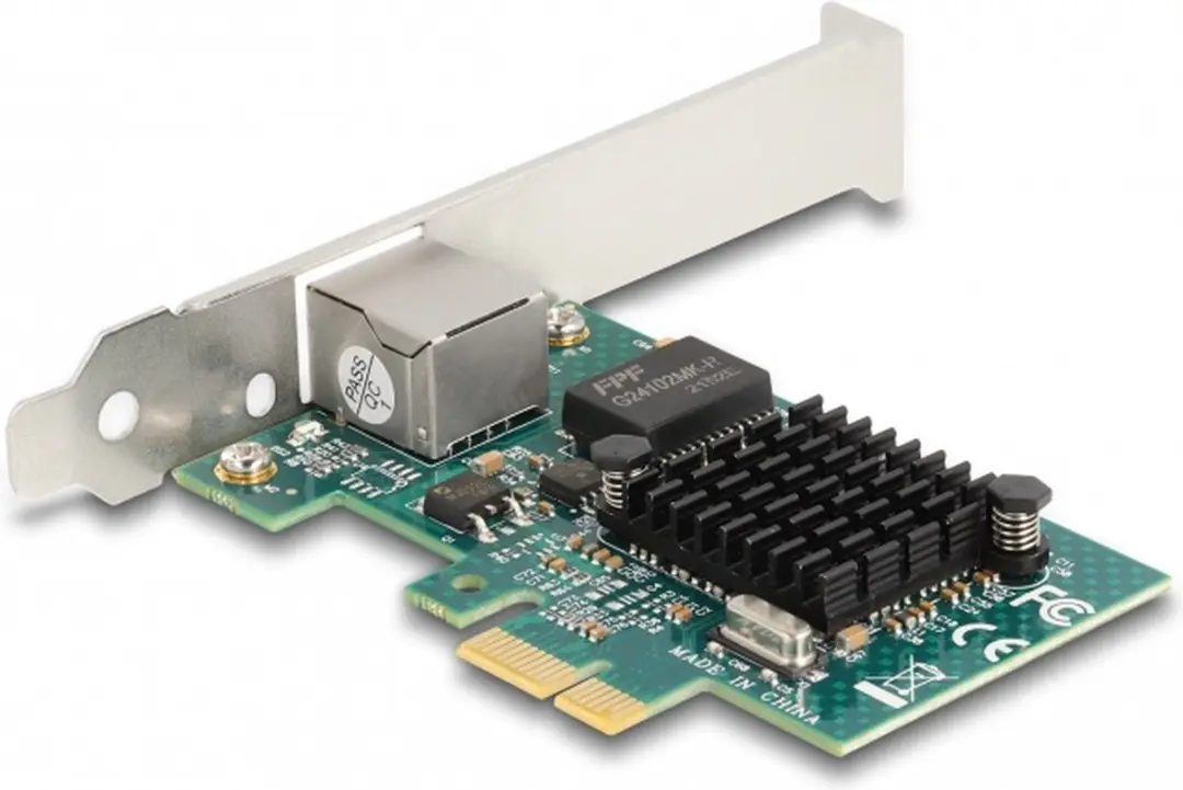Delock PCIe x1 Gigabit LAN Kaart BCM 88204 - Grijs