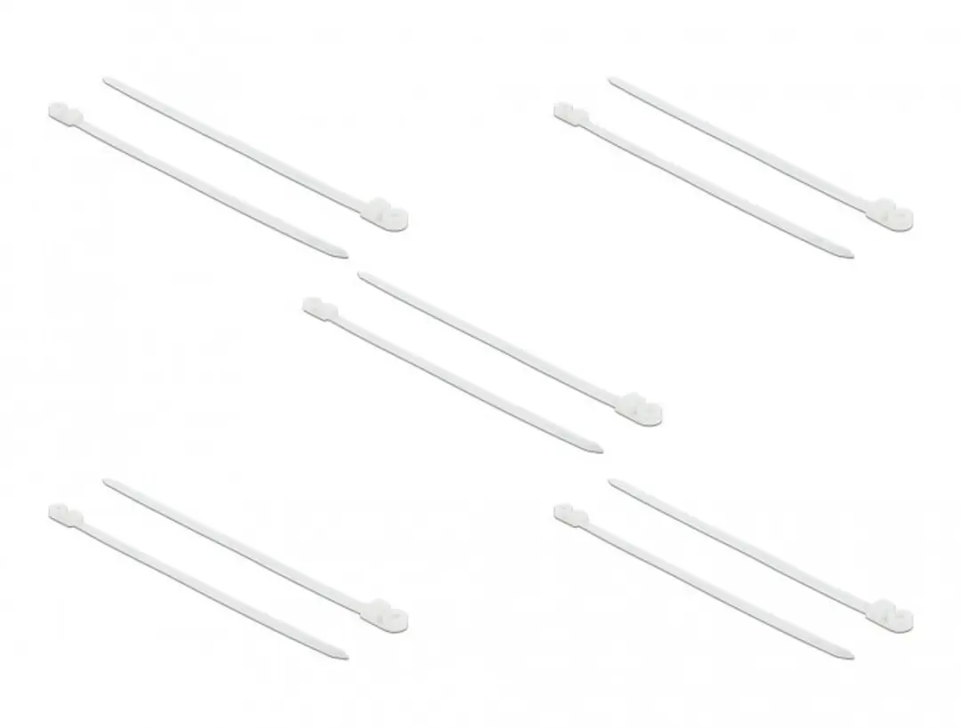 Delock Tie-wraps 300x7,6mm - 10 Stuks - Transparant