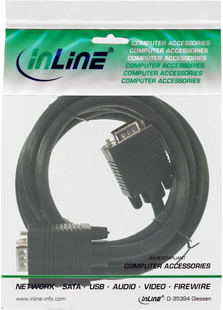 InLine S-VGA Kabel 15-pins M/M - 1,5m