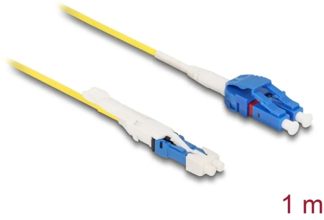 Delock Optische Kabel CS naar LC Duplex Singlemode OS2 Uniboot 1m - Blauw/Geel