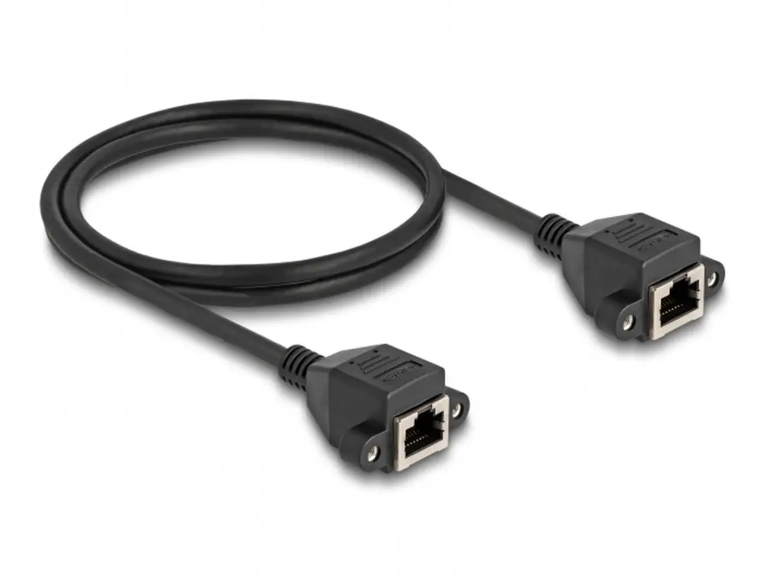 Delock RJ50 Kabel female-female S/FTP 1m - Zwart
