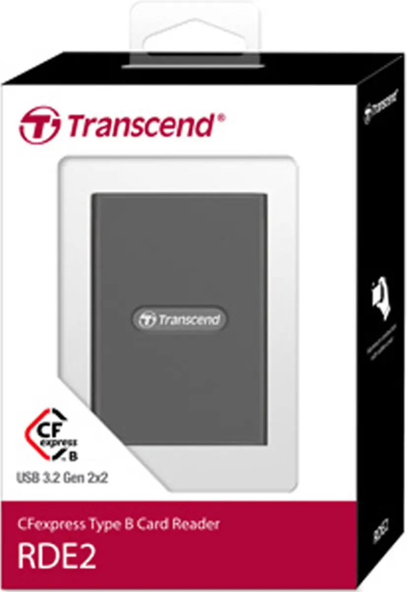 Transcend RDE2 Geheugenkaartlezer - Grijs