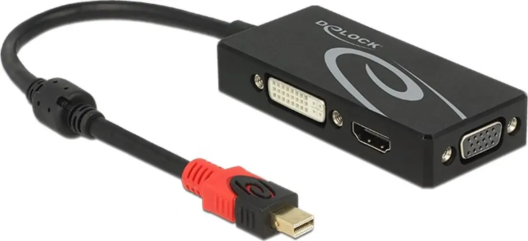 Delock Mini DisplayPort 1.2 naar HDMI/DVI/VGA Adapter
