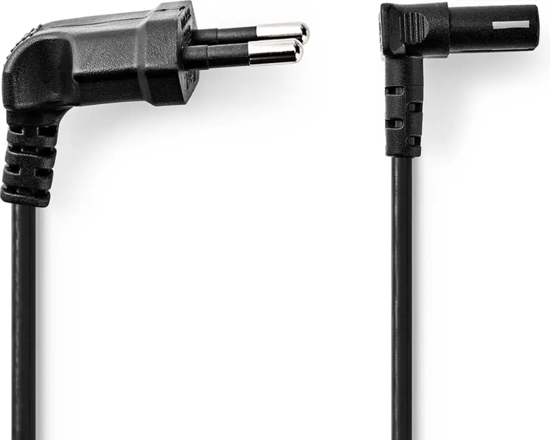 Nedis Stroomkabel CEGL11075BK20 - 2.00m - Gehoekt 90° - Zwart