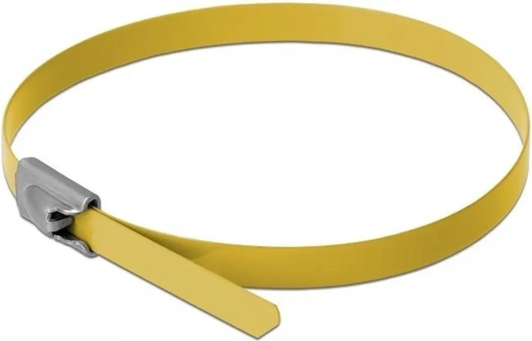 Delock Roestvrijstalen Kabelbinders 200x4.6mm - Geel - 10 Stuks