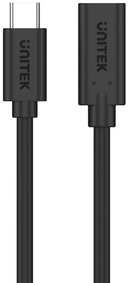 Unitek USB-C Verlengkabel 1,5M 10Gbps 100W - Zwart