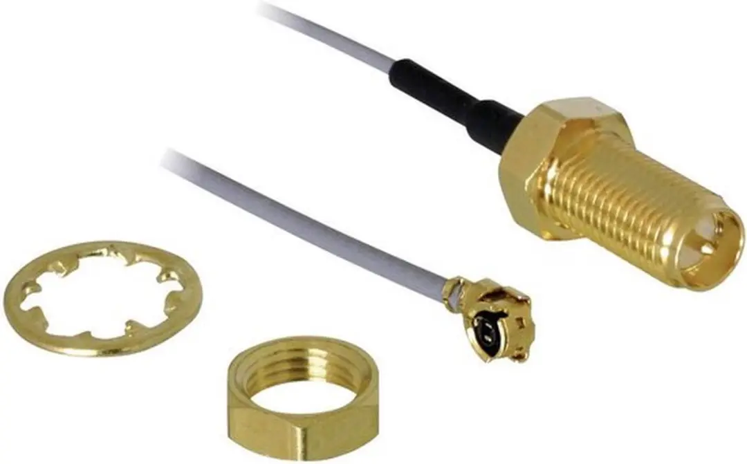 Delock WLAN naar SMA Reverse Kabel 0.35m - Zwart