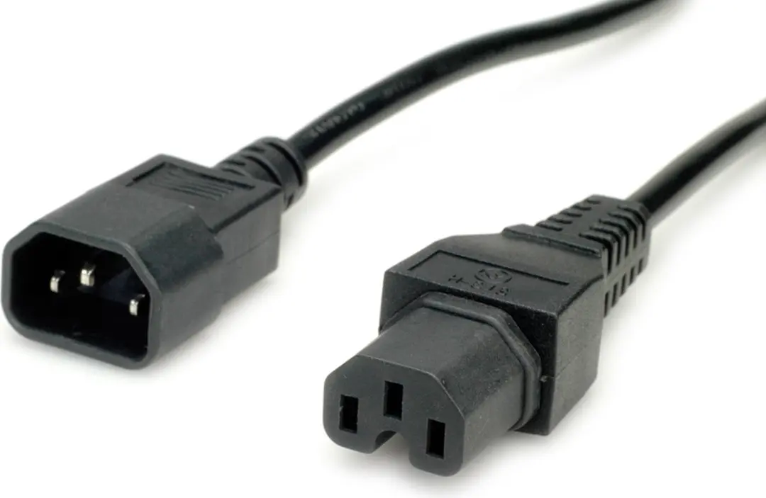 Value IEC320/C14 naar C15 Stroomkabel - 0,5m - Zwart