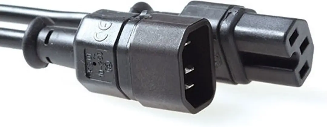 Value IEC320/C14 naar C15 Stroomkabel - 0,5m - Zwart