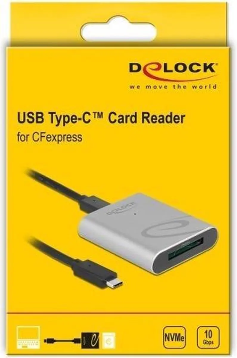 Delock USB Type-C Card Reader CFexpress - Zilver
