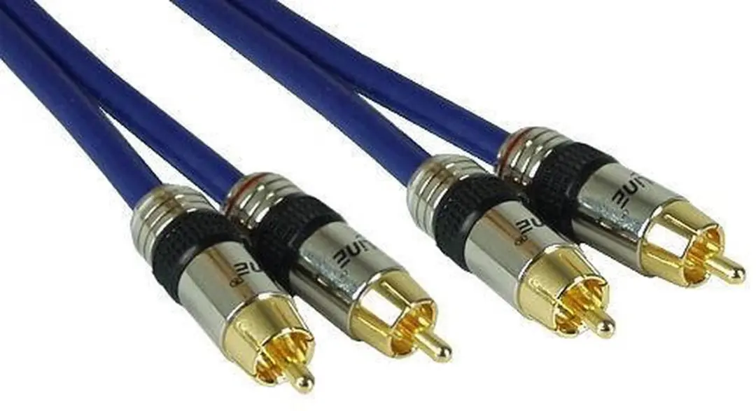 InLine Tulp Audiokabel 5m - Blauw - afbeelding 6 van 6