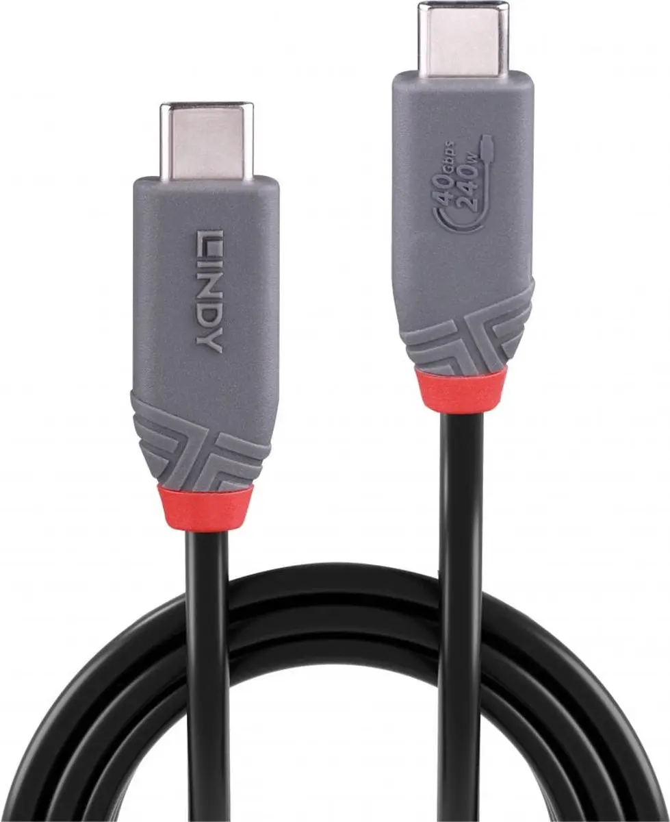 Lindy 36958 USB-C Kabel USB4 2m - Zwart