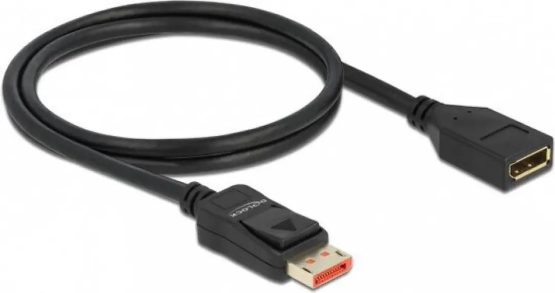 Delock DisplayPort Verlengkabel DP_PWR 1.4 5K/8K 60Hz - 1m - Zwart