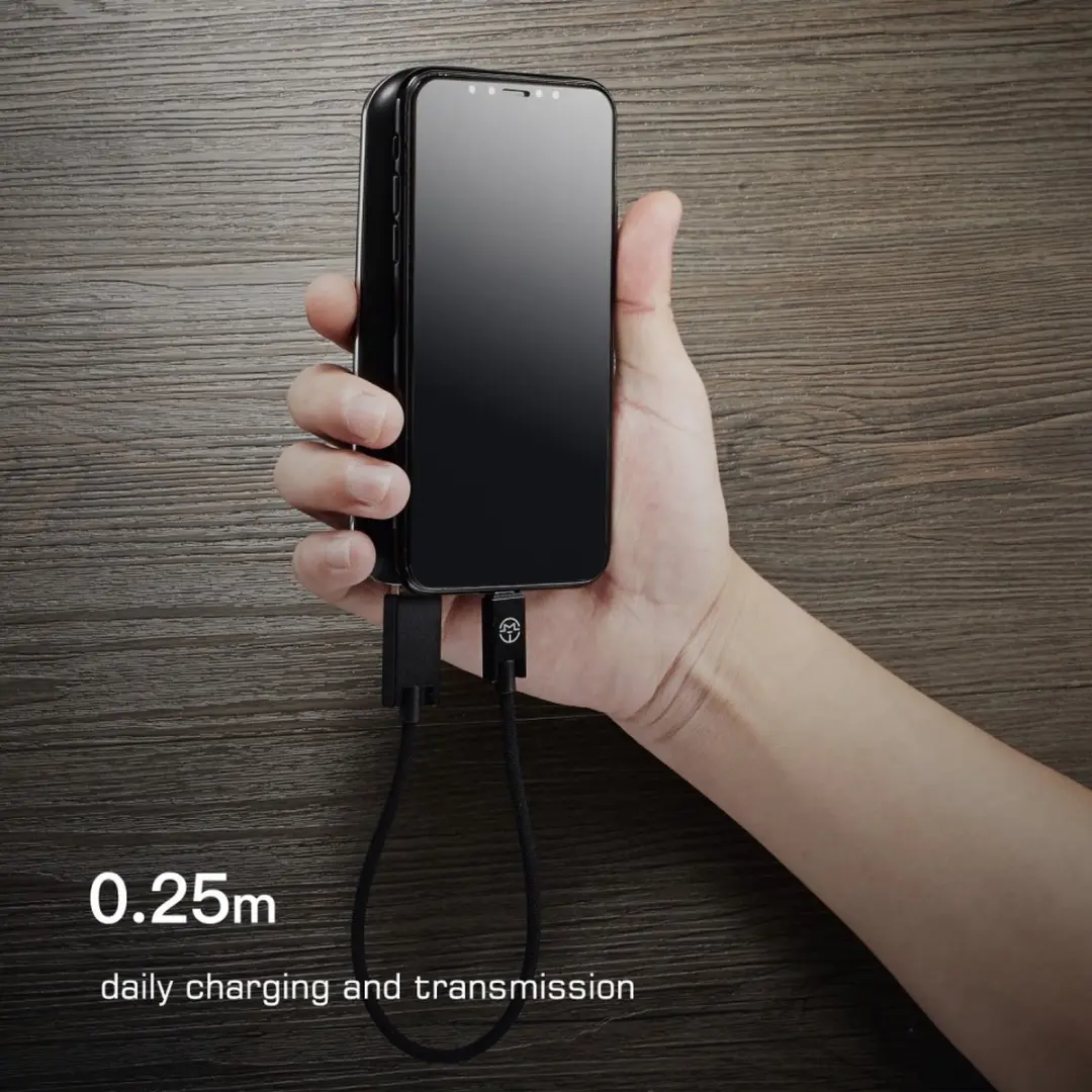 Caseme USB naar USB-C Kabel 25cm - Zwart