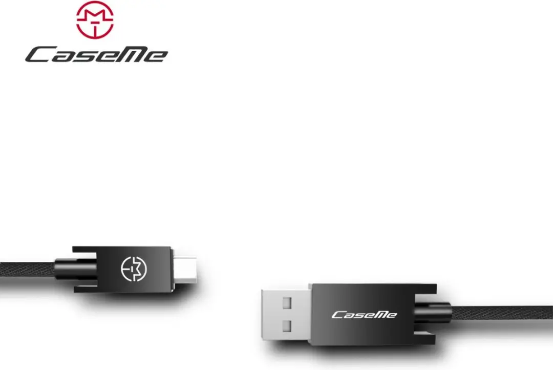 Caseme USB naar USB-C Kabel 25cm - Zwart