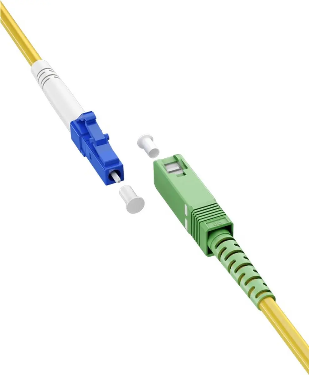 Goobay LC/SC Simplex FTTH Kabel OS2 Geel 20m - 10 Stuks