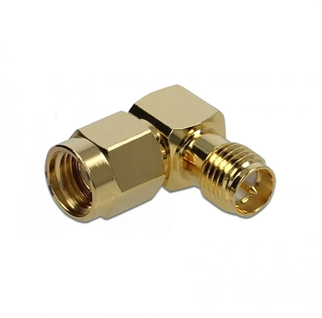 Delock RP-SMA Haakse Adapter 50 Ohm 10 GHz