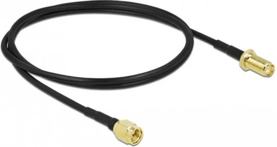Delock SMA-SMA Antennekabel LMR/CFD100 0.9m - Zwart