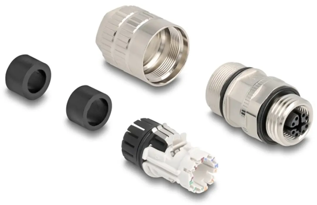 Delock M12 8-pin X-coded Cat.6A Field Assembly