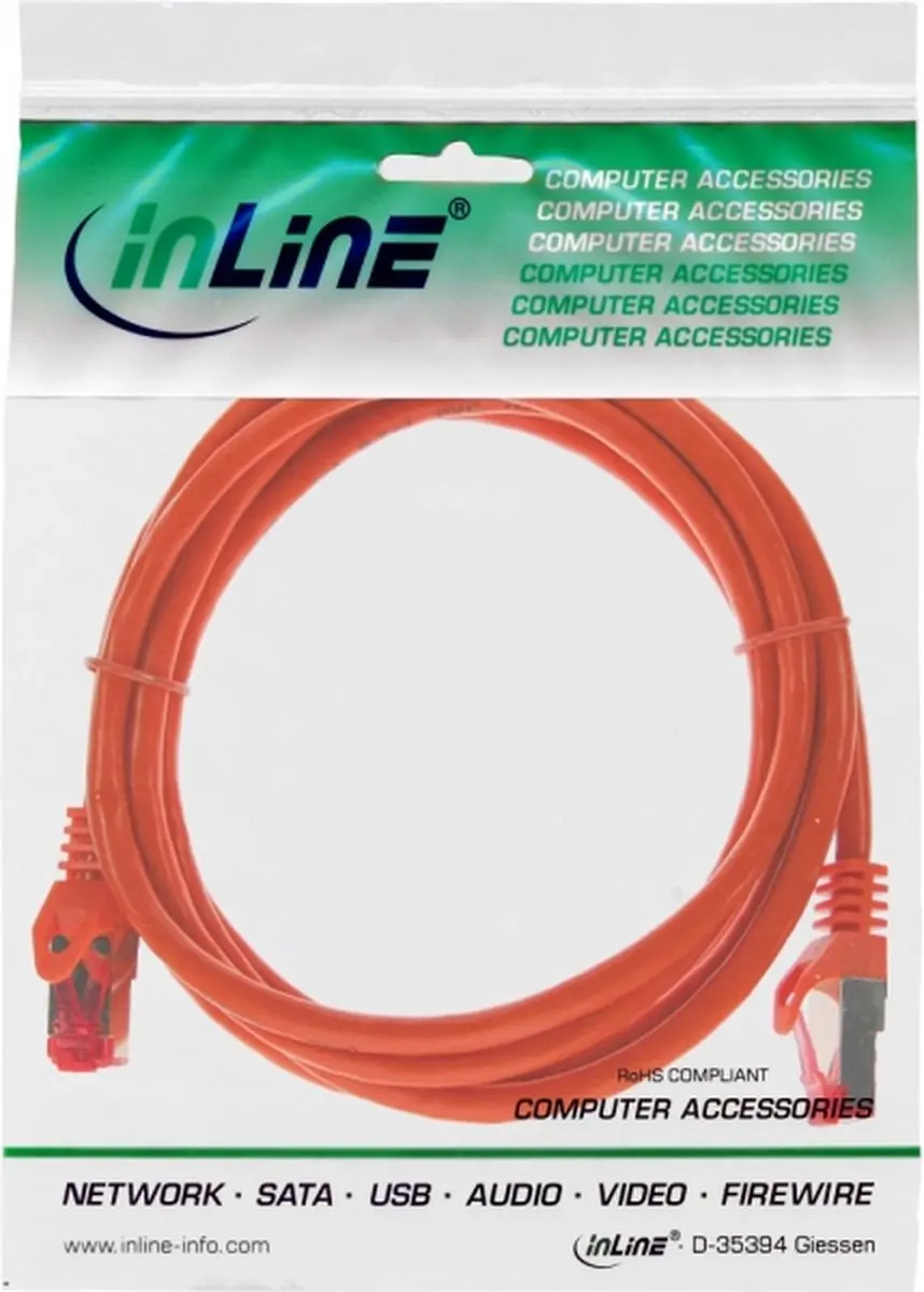 InLine Patchkabel S/FTP Cat.6 0,3m - Oranje