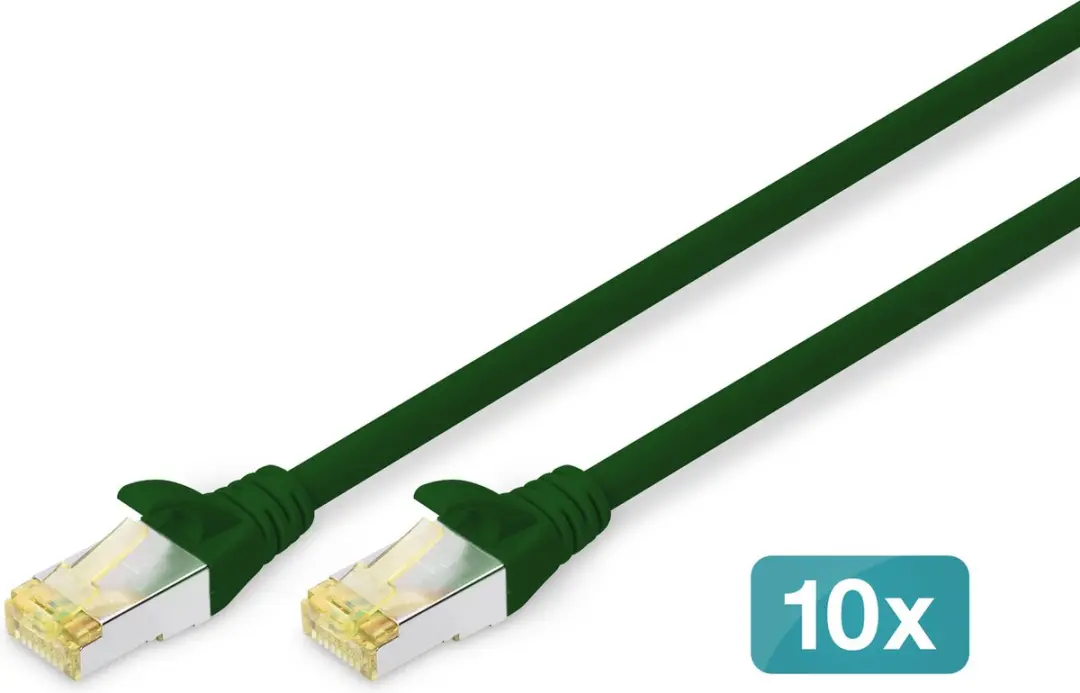 Digitus DK-1644-A-005-G-10 Netwerkkabel Cat6a 0,5m - Groen - 10 Stuks
