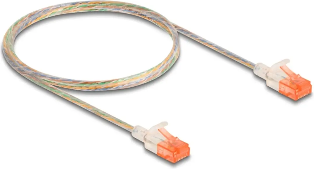 Delock RJ45 Cat.6A Kabel 1m - Transparant