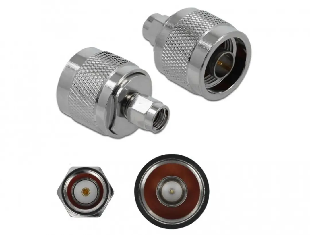 Delock RP-SMA Adapter 50 Ohm 10 GHz - Grijs
