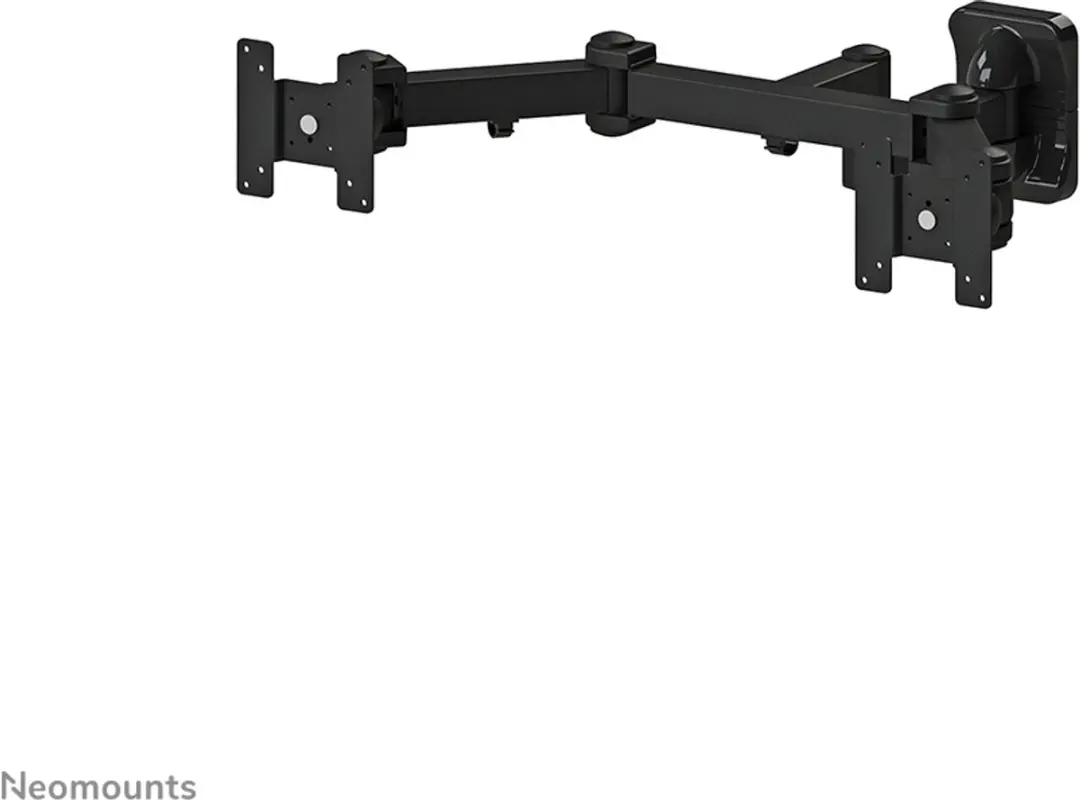 Neomounts FPMA-W960D Dual Monitorbeugel Wand - 10-27" - 2x 6kg - VESA 75x75-100x100 - Zwart