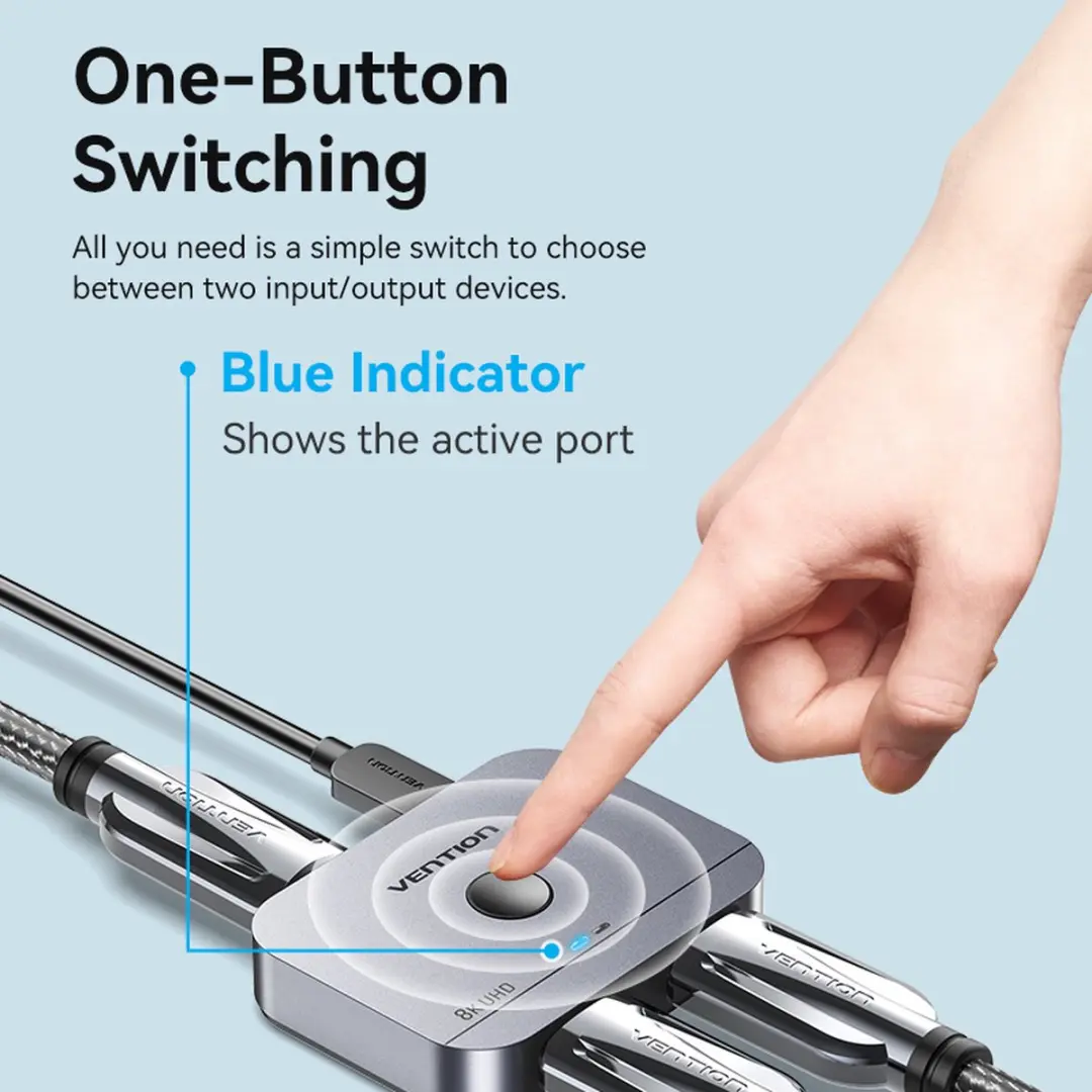 Vention AKPH0 2.1 8K Switch - Zilver