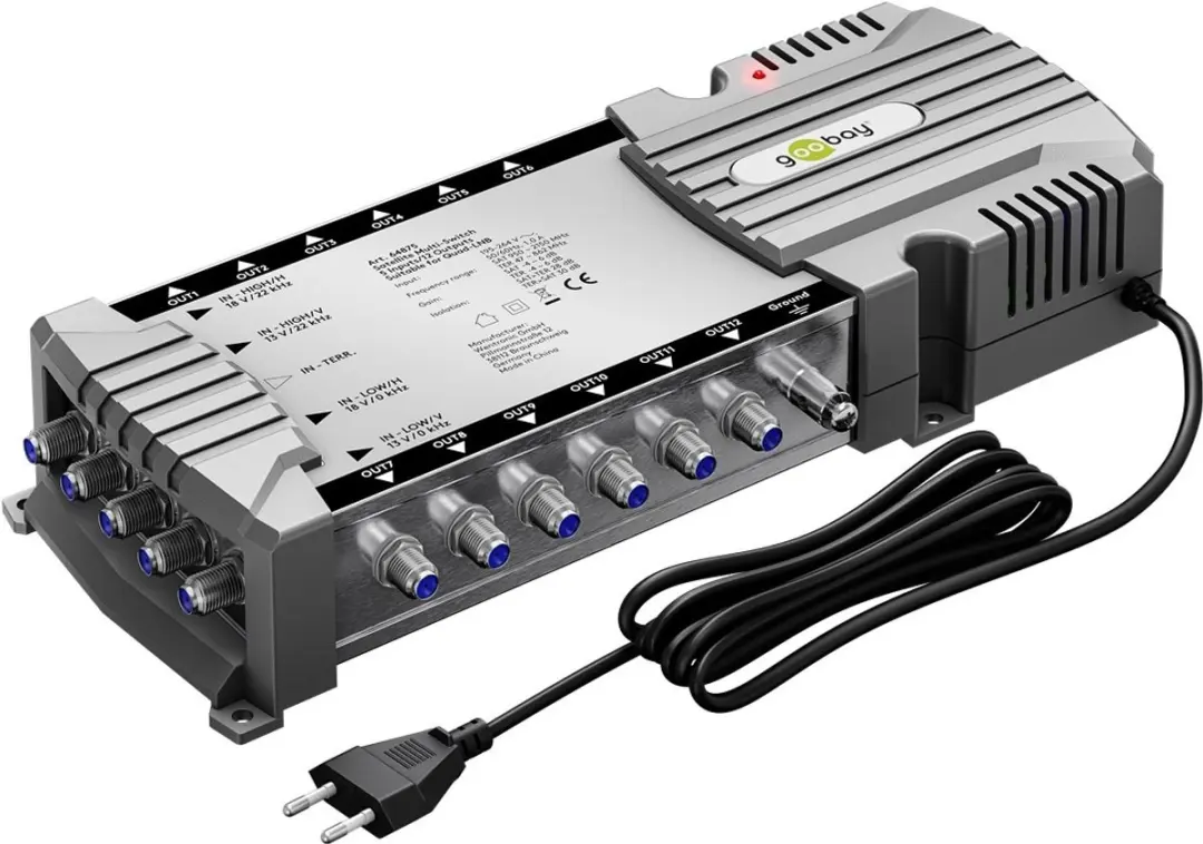 Goobay Satelliet Multiswitch 5/16 - Grijs