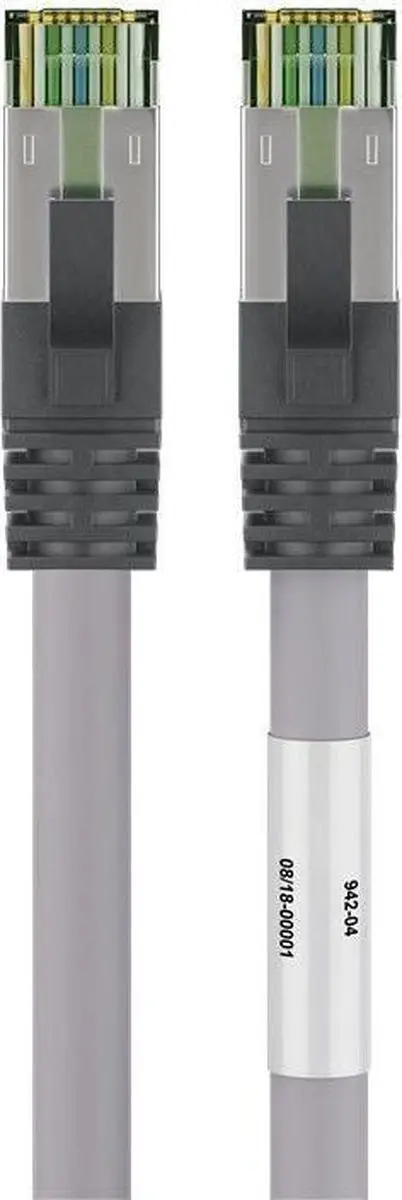 Goobay CAT8.1 Netwerkkabel S/FTP - 40Gbit - 15m - Grijs - 10 Stuks