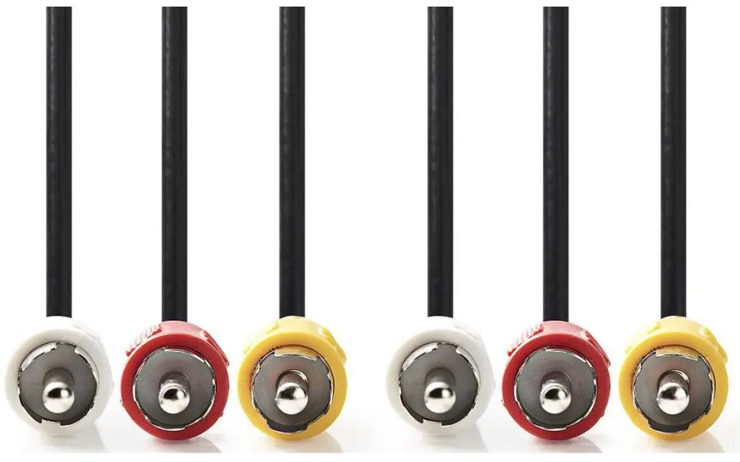 Nedis Composiet Videokabel CVGP24300BK50 - 5m - 3xRCA Male - Zwart