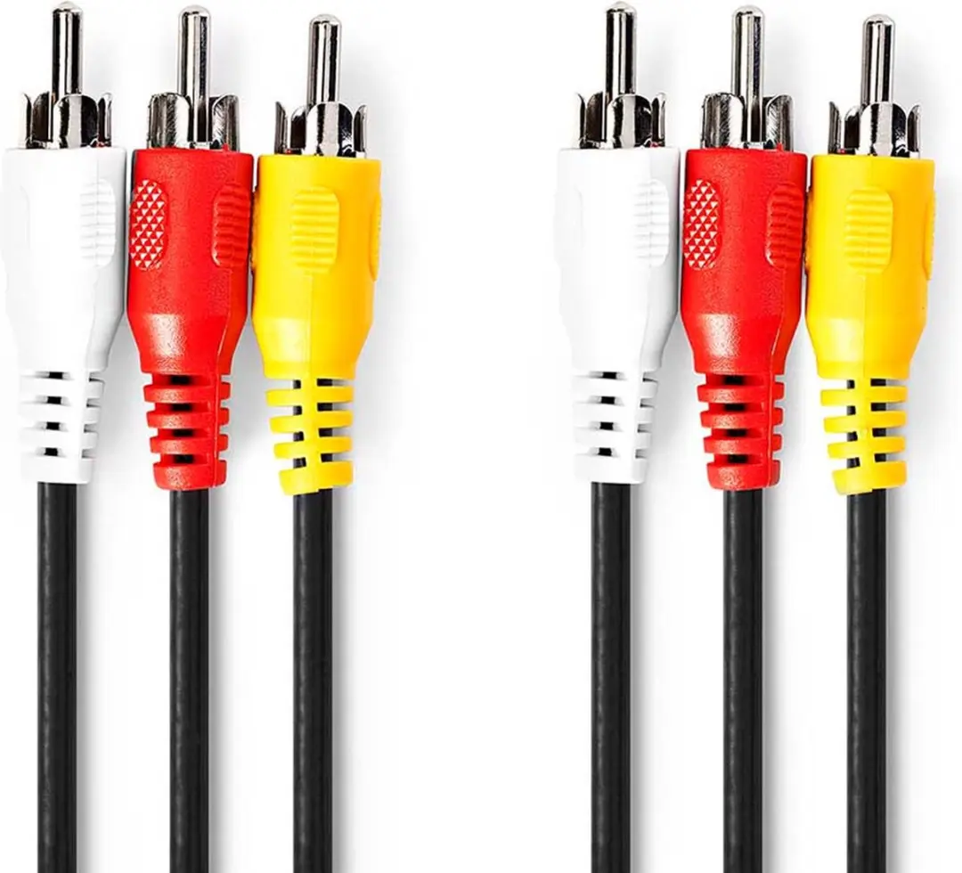 Nedis Composiet Videokabel CVGP24300BK50 - 5m - 3xRCA Male - Zwart