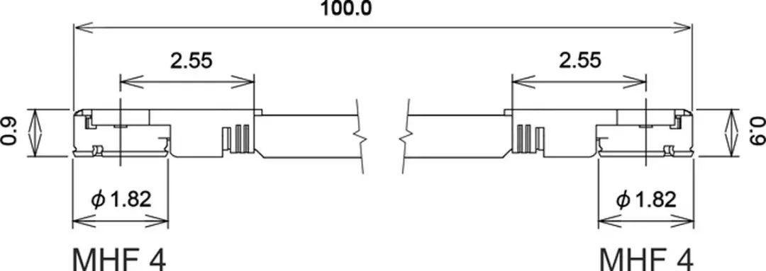 Delock MHF 4L Micro Coax Kabel 50 Ohm - 0,10m - Zwart