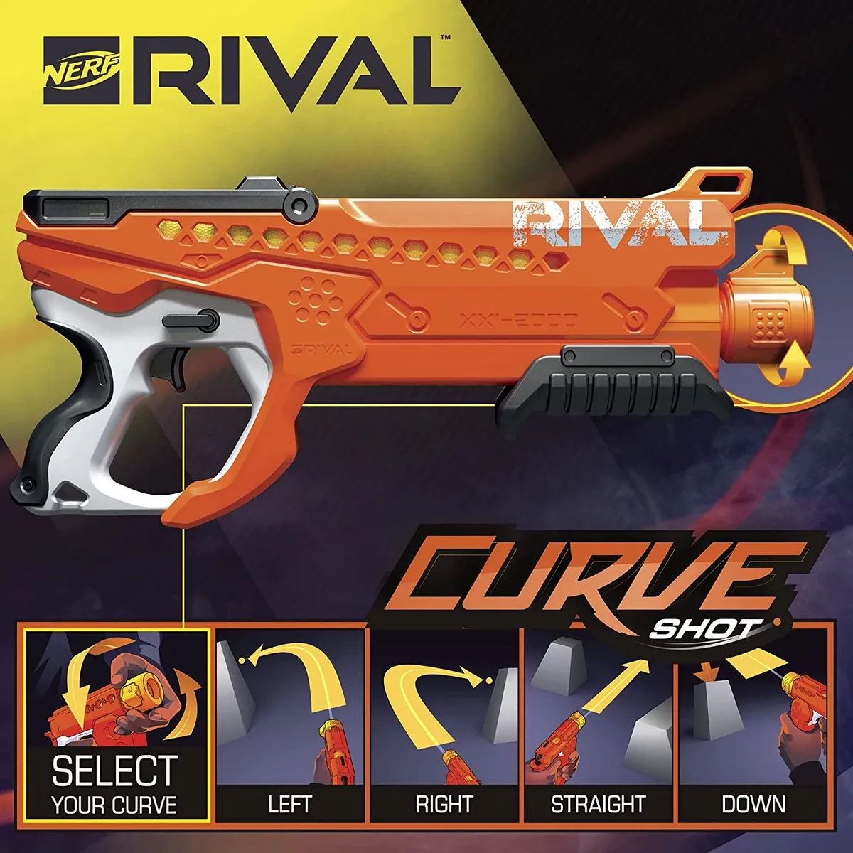 Nerf Rival Curve Shot Helix XXI-2000 - Oranje