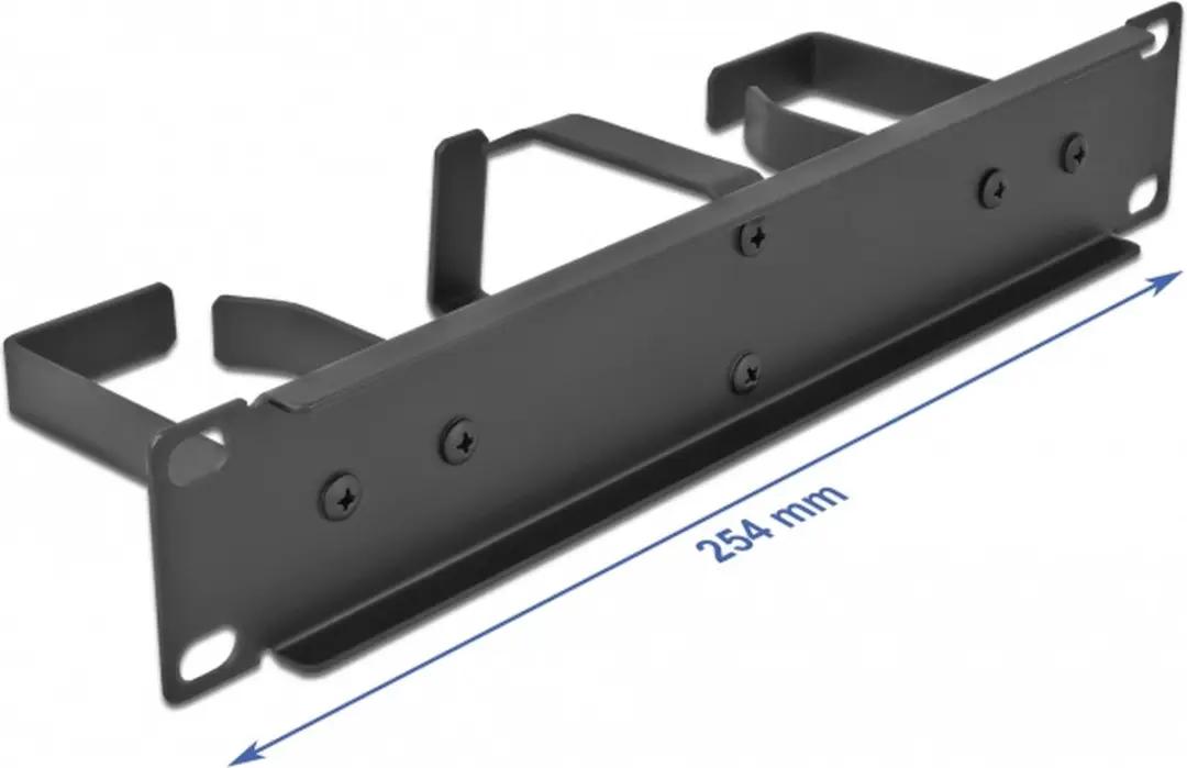Delock 10 inch Blindpaneel 1U - 3 Kabelogen - Zwart